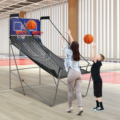 Jeu De Basketball Arcade Panier Compteur Basketball Panier De Basketball Arcade Blanc Et Noir 185X108X205Cm En Acier Bleu/Blanc/Gris/Violet
